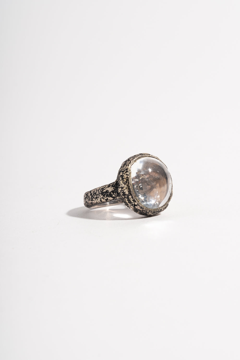 Sterling Glass Billet Ring