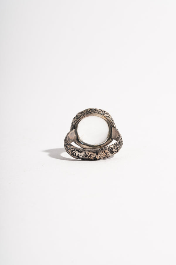 Sterling Glass Billet Ring