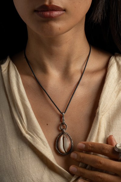 Sterling Gyro Cowrie Pendant