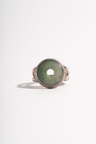 Sterling Jade Donut Ring No. 1