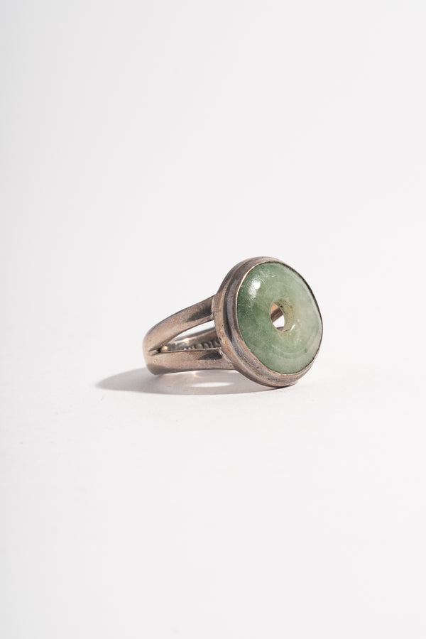 Sterling Jade Donut Ring No. 1