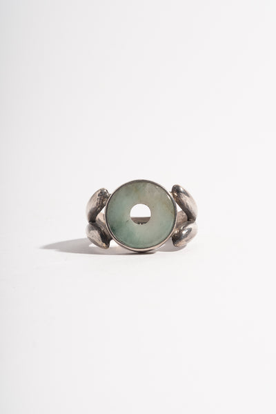 Sterling Jade Donut Ring No. 2