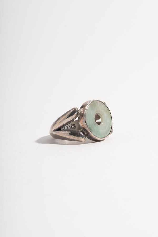 Sterling Jade Donut Ring No. 2