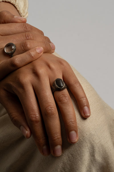 Sterling Japanese River Pebble Ring