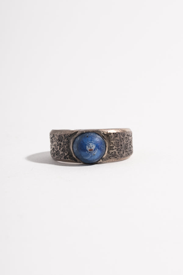 Sterling Java Glass Face Ring