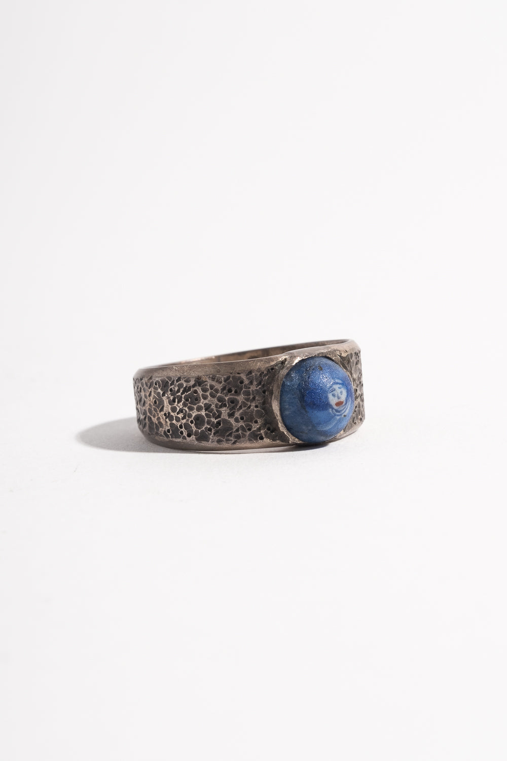 Sterling Java Glass Face Ring