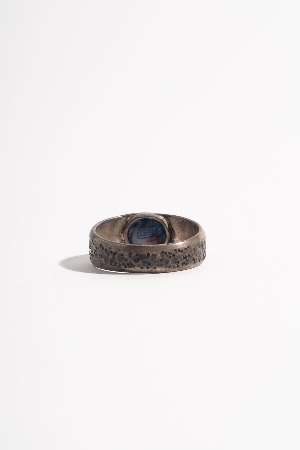 Sterling Java Glass Swan Ring