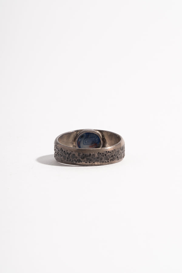 Sterling Java Glass Swan Ring