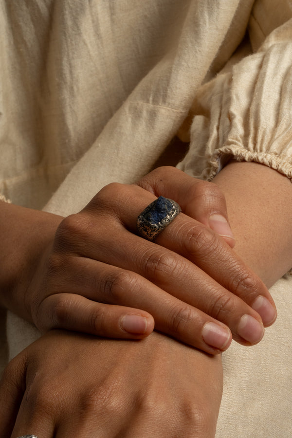 Sterling Lapis Ring