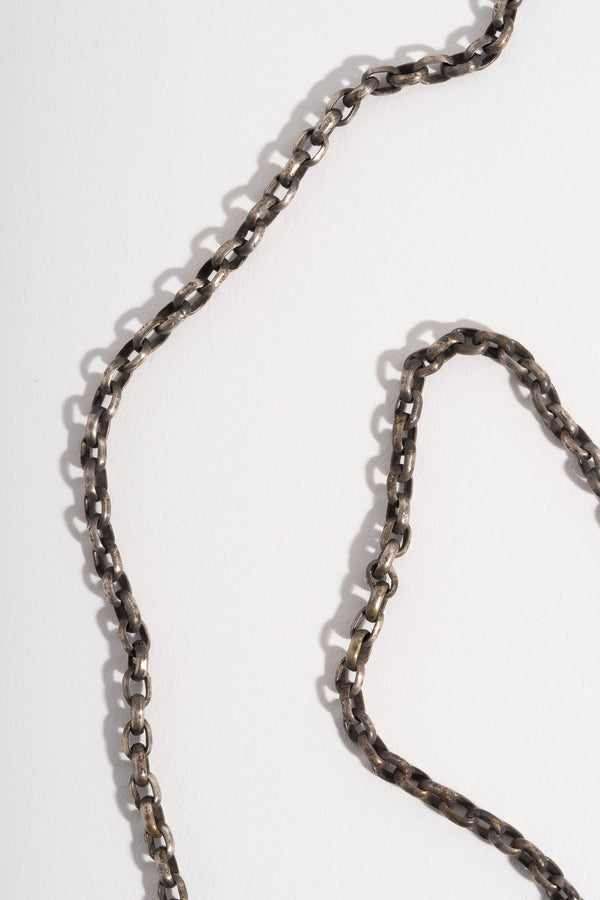 Sterling Lapis + Shell Chain Pendant
