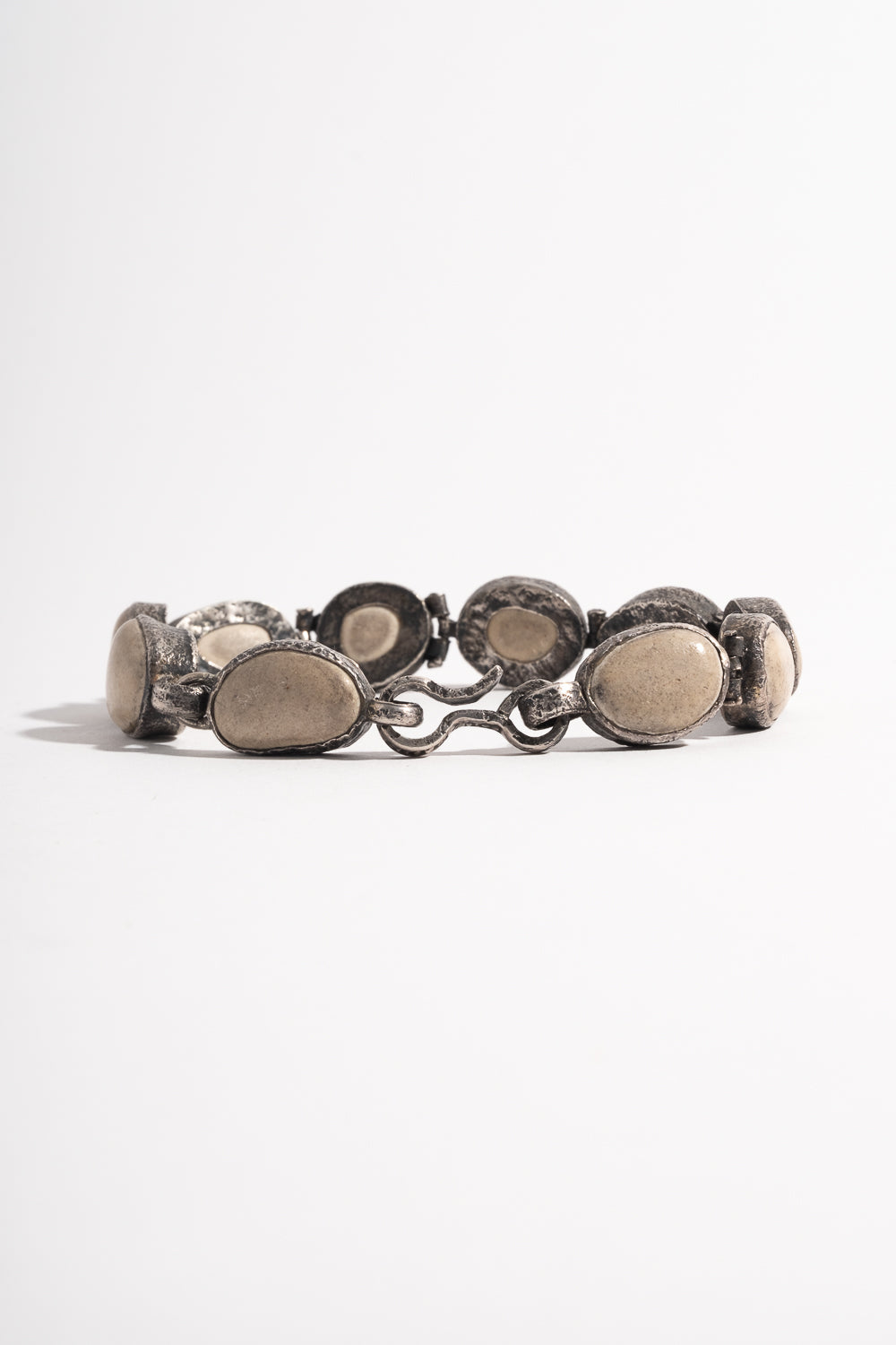 Sterling Link Pebble Bracelet
