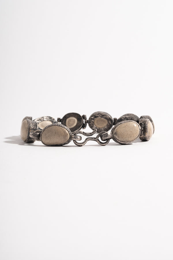 Sterling Link Pebble Bracelet