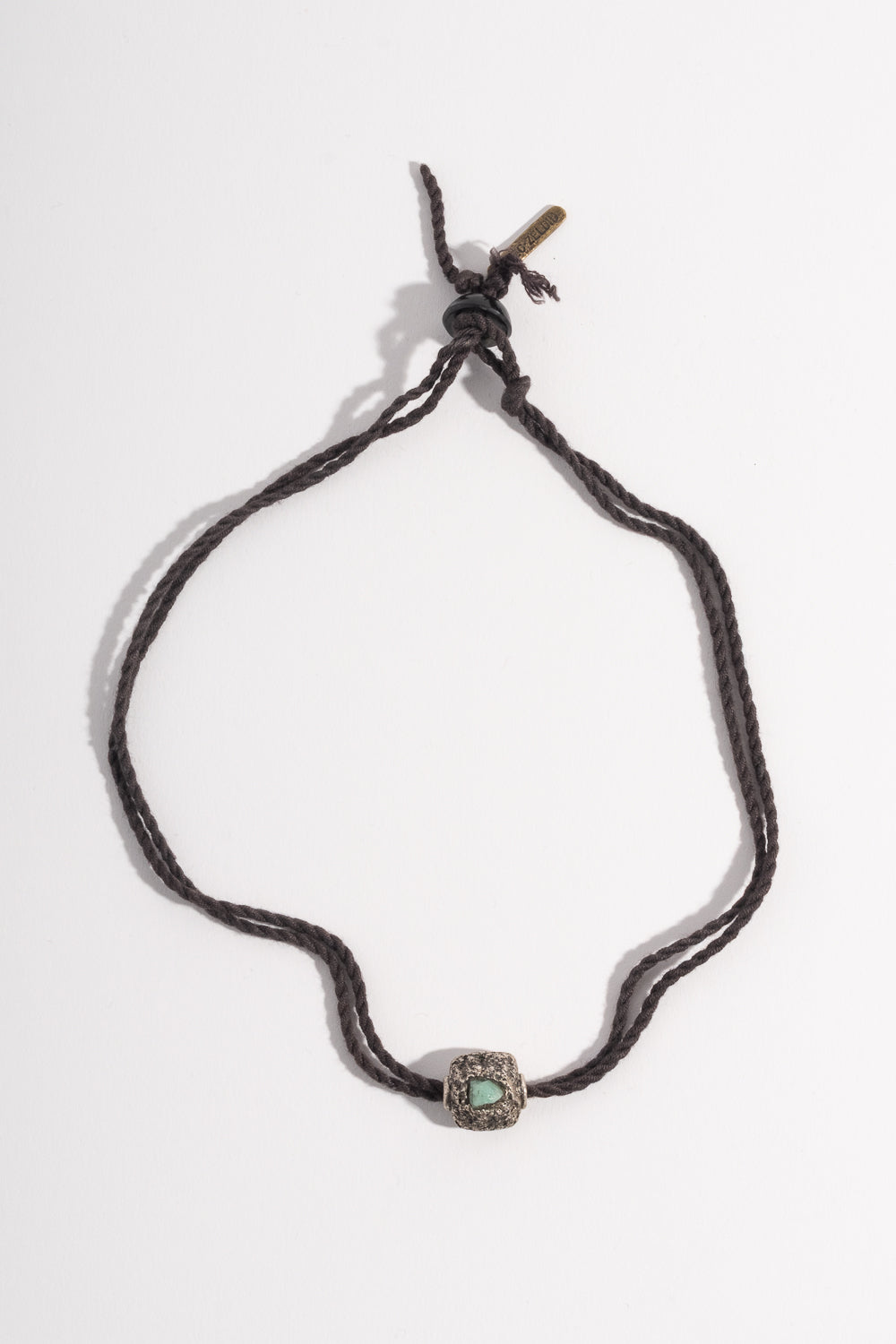 Sterling Raw Emerald Choker