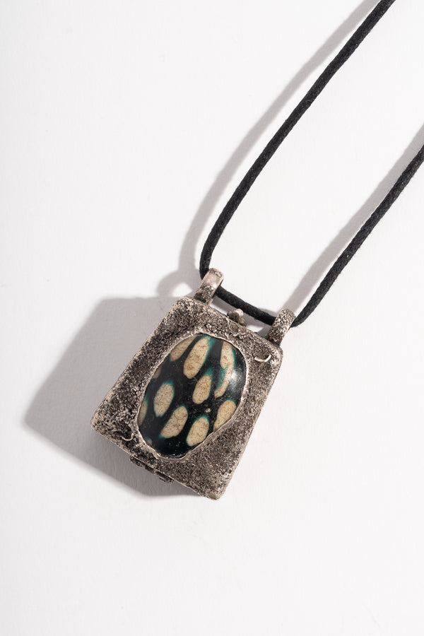 Sterling Trade Bead Vintage Locket