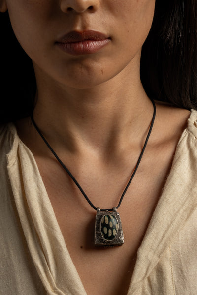 Sterling Trade Bead Vintage Locket