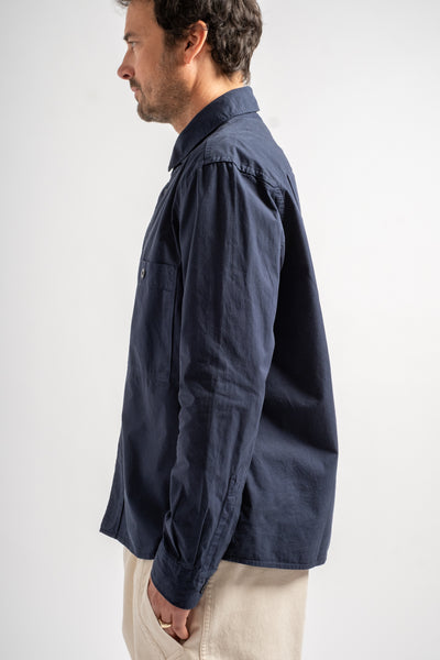Overall Shirt in Dry Cotton Twill Midnight