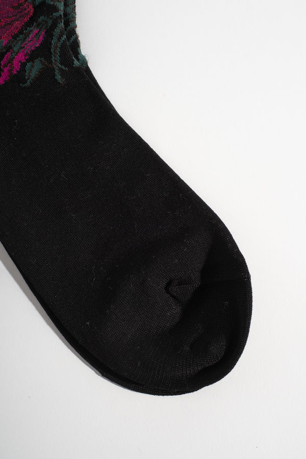 Lotus Flower Sock in Black