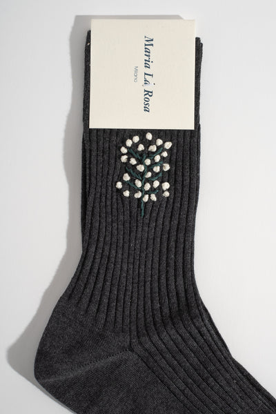 Snow Sock in Dark Grey Melange
