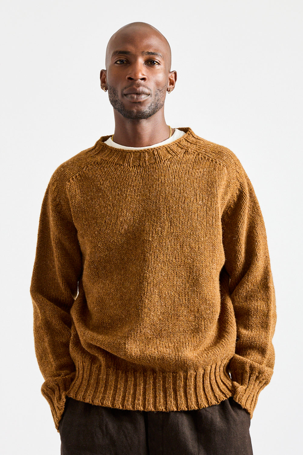 Chunky Seamless Crew Neck in Cinnamon