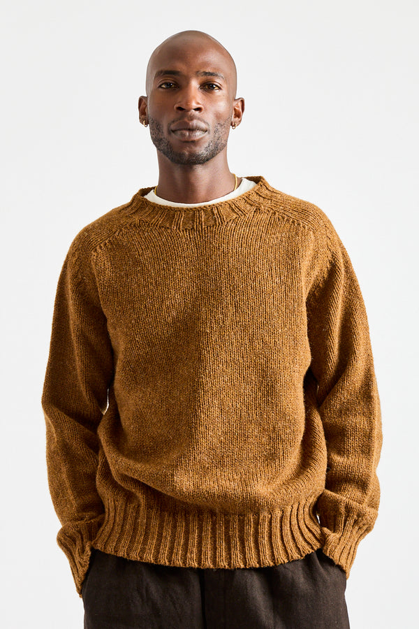 Chunky Seamless Crew Neck in Cinnamon