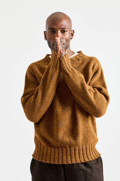 Chunky Seamless Crew Neck in Cinnamon