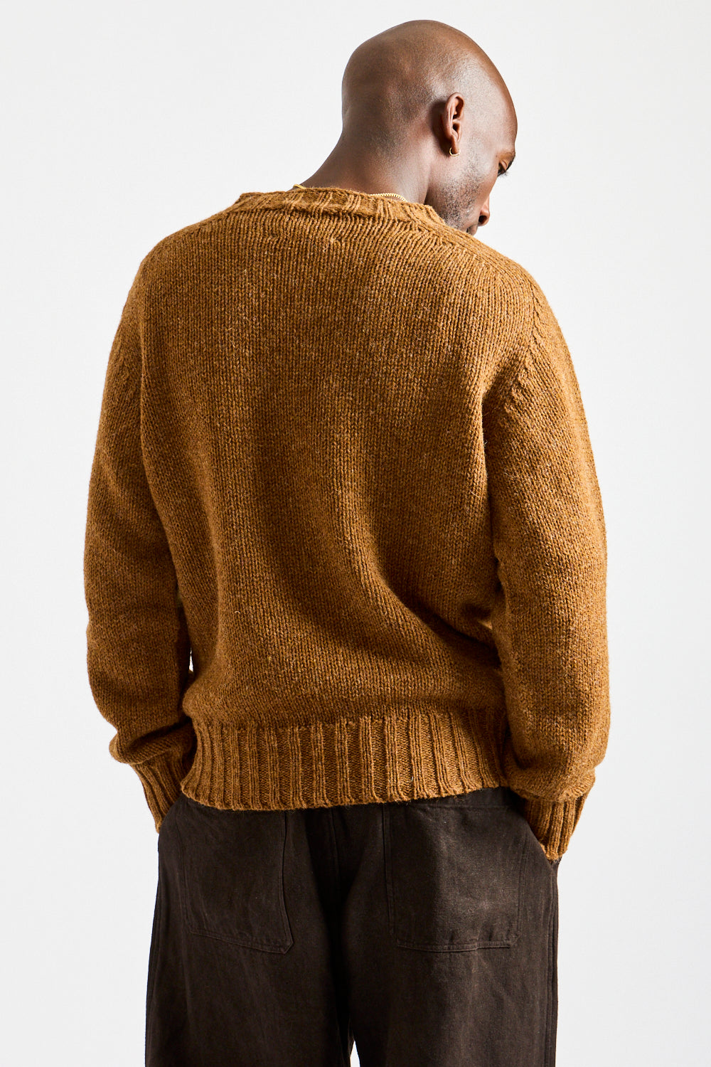 Chunky Seamless Crew Neck in Cinnamon