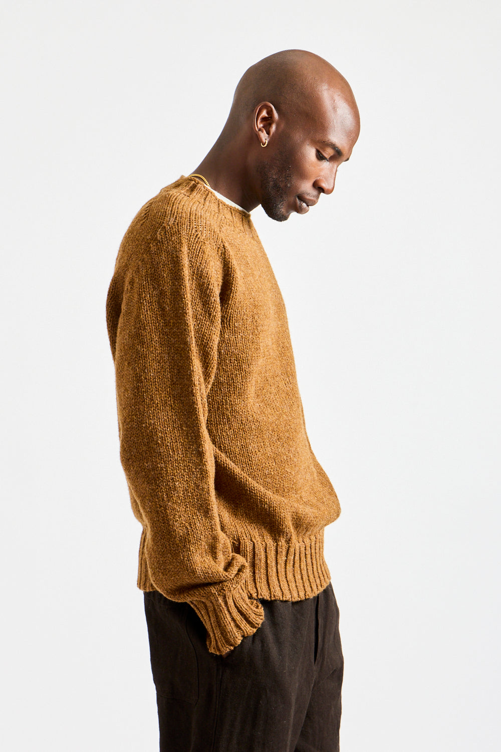 Chunky Seamless Crew Neck in Cinnamon