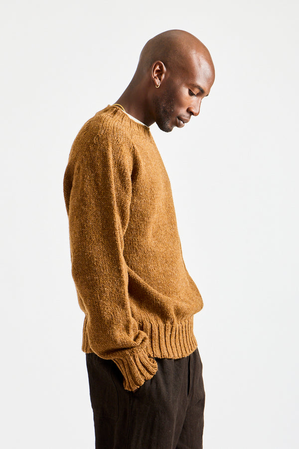 Chunky Seamless Crew Neck in Cinnamon
