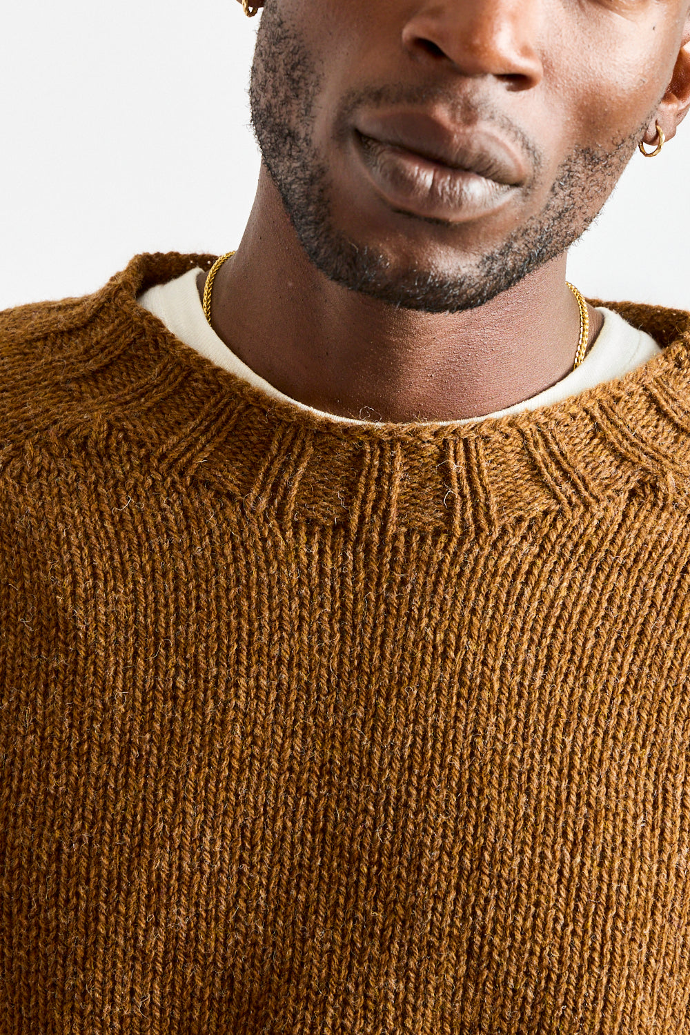Chunky Seamless Crew Neck in Cinnamon