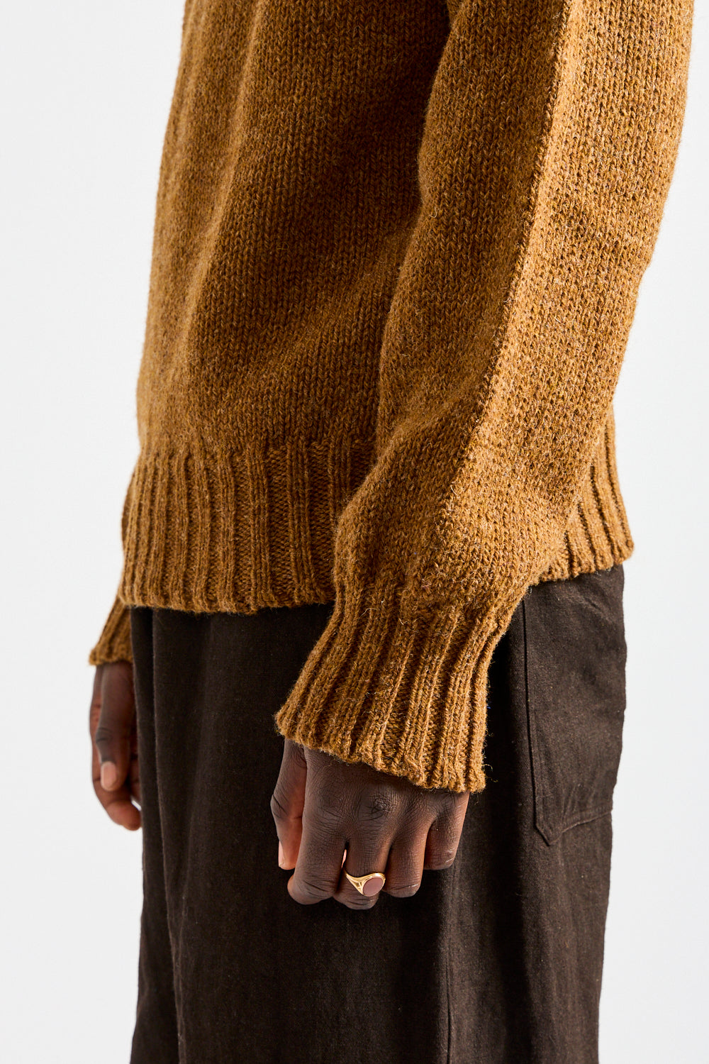Chunky Seamless Crew Neck in Cinnamon
