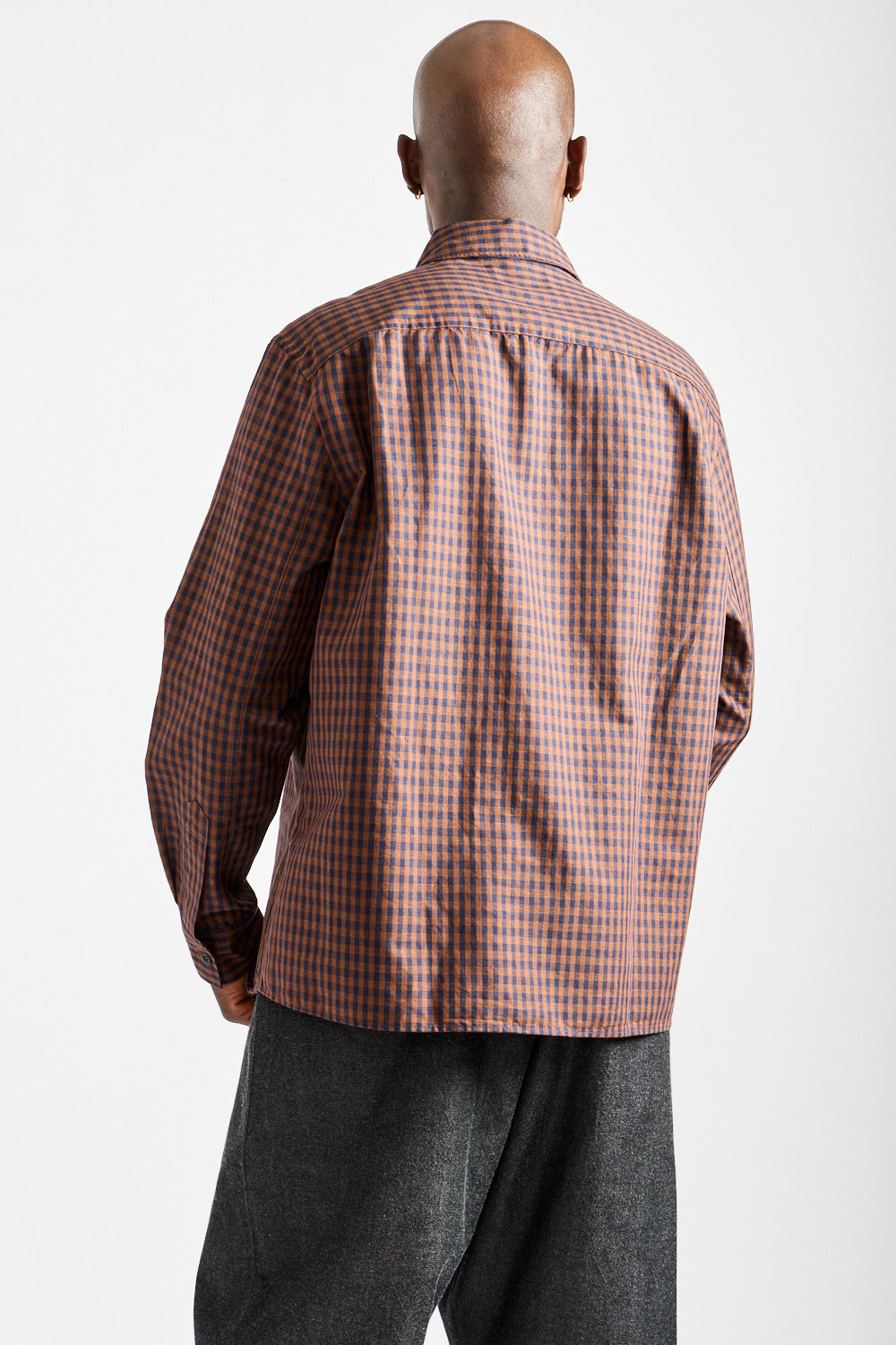 Overall Shirt in Chestnut + Ink Gingham