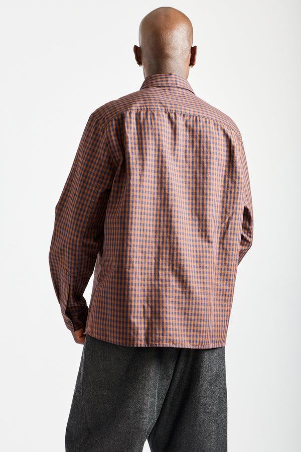 Overall Shirt in Chestnut + Ink Gingham