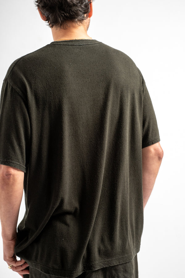 High Twist Silk Spun T-Shirt in Black