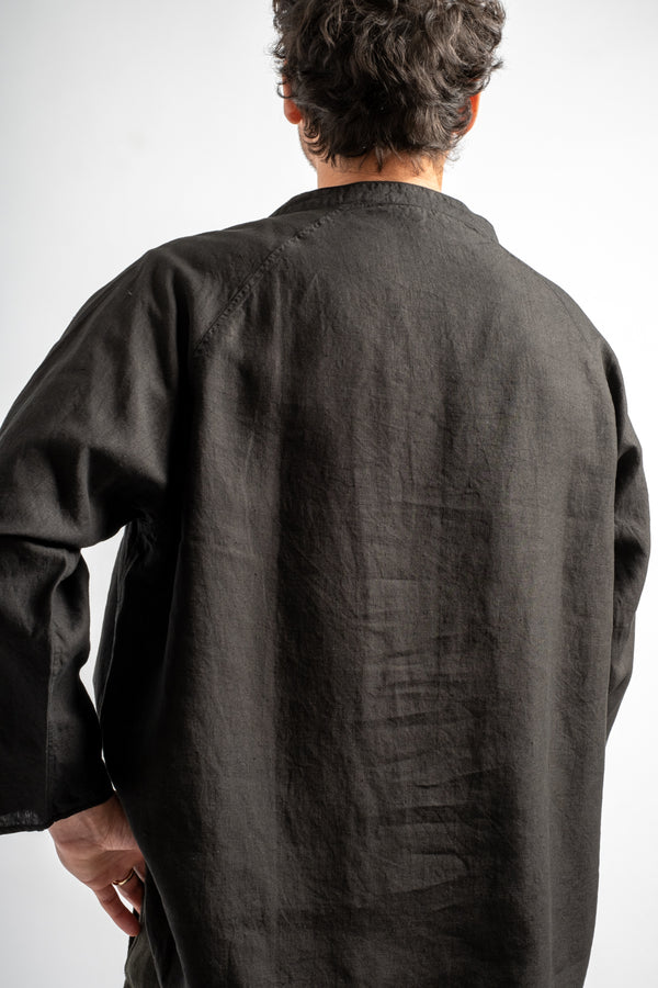 Hemp Longsleeve Pullover in Black