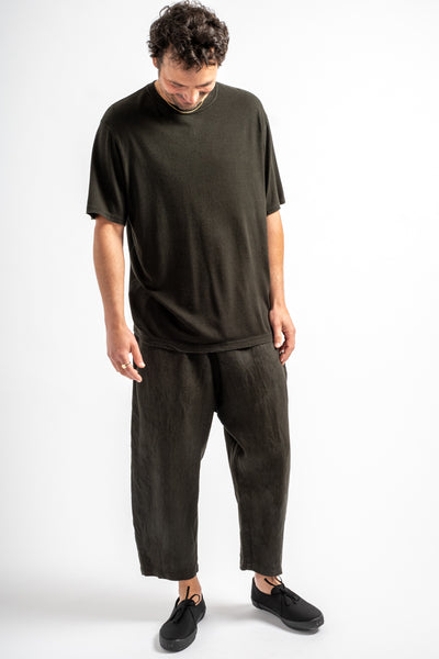 High Twist Silk Spun T-Shirt in Black