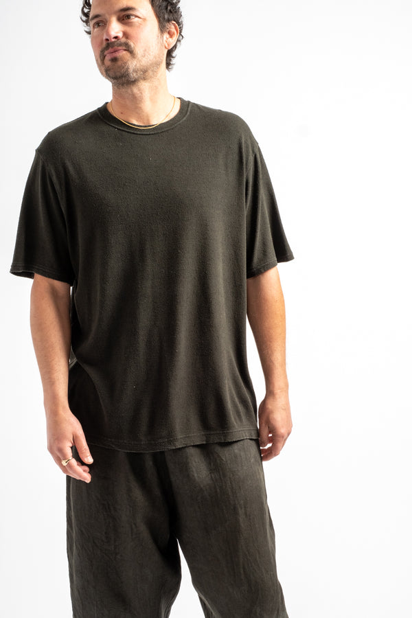 High Twist Silk Spun T-Shirt in Black