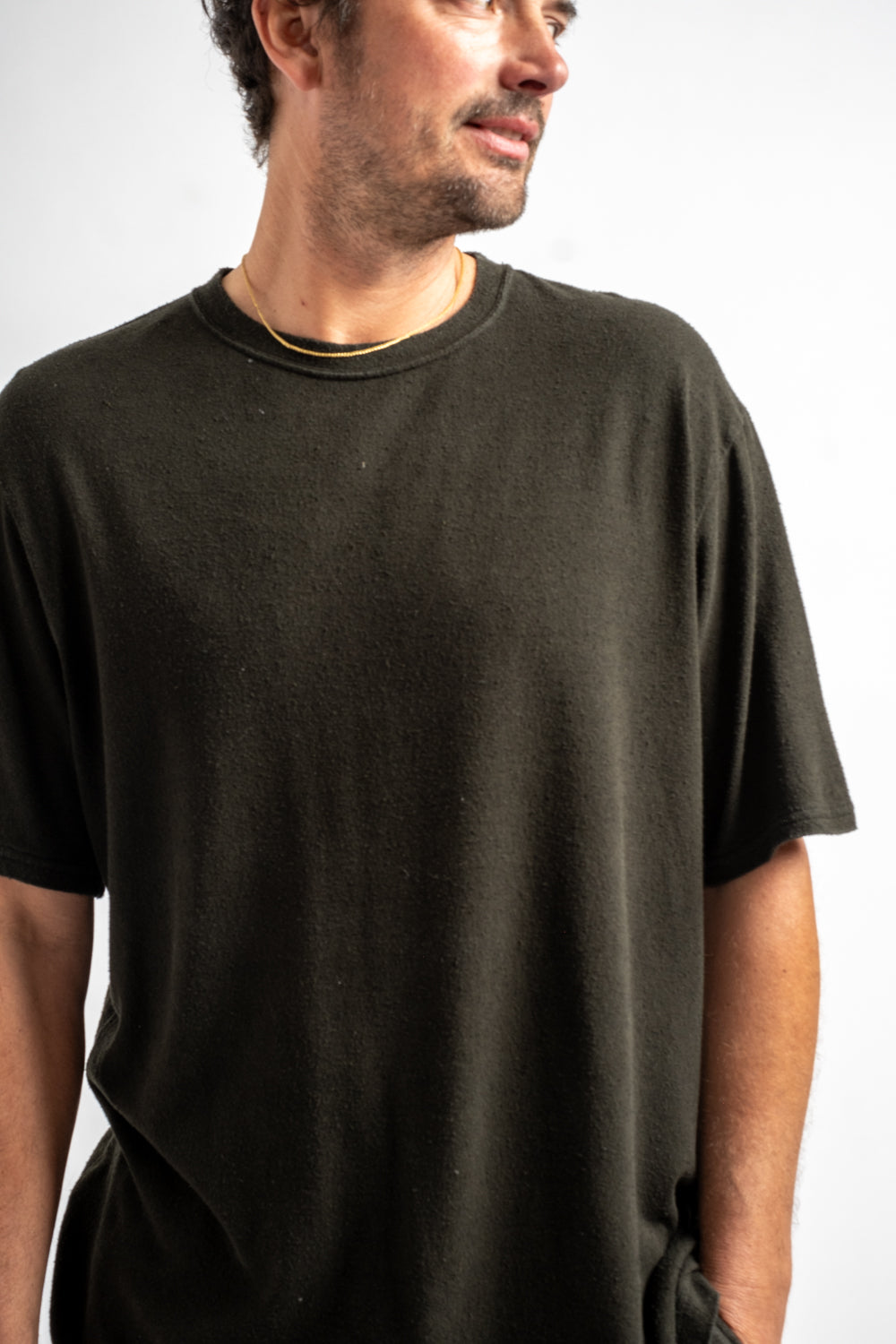 High Twist Silk Spun T-Shirt in Black