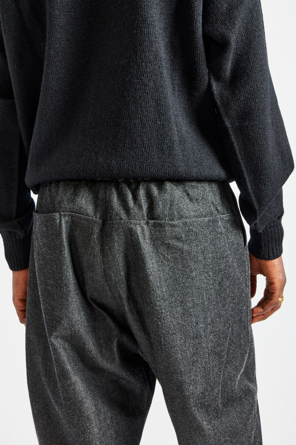 NM Wool OC Twill Pants in Black + White
