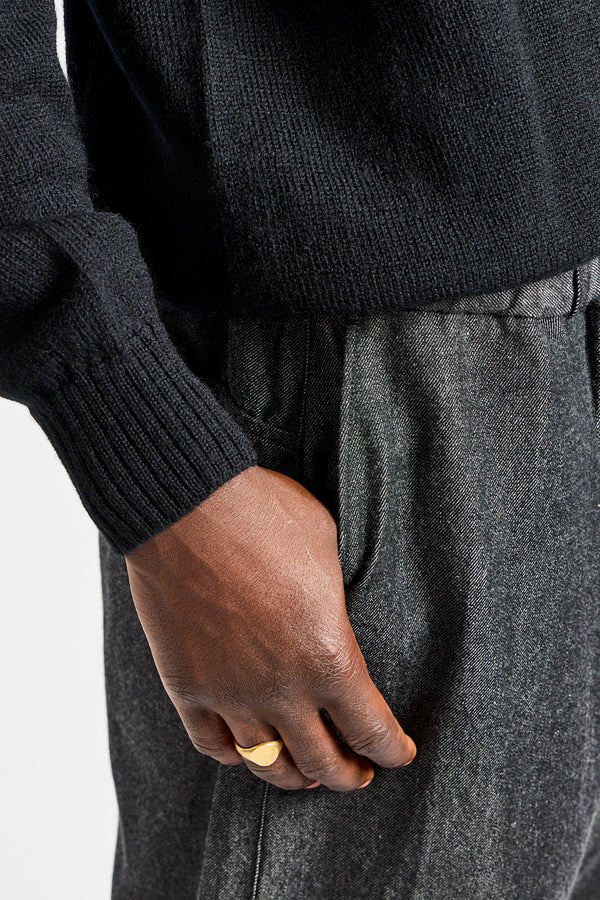 NM Wool OC Twill Pants in Black + White