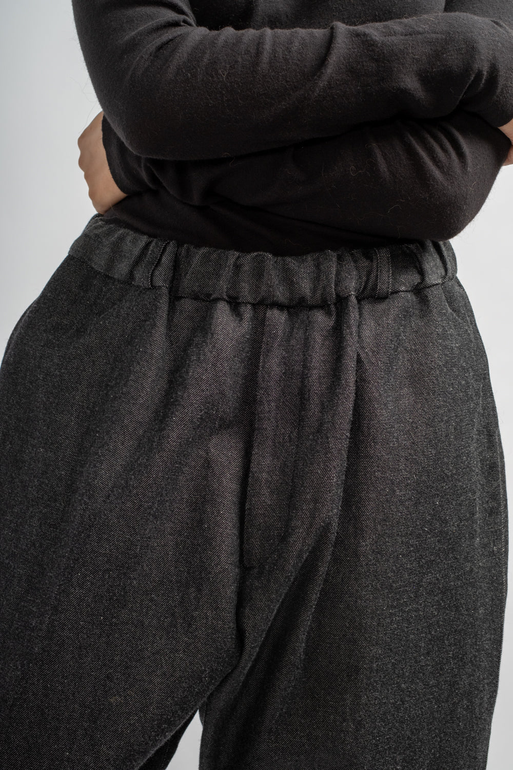 NM Wool OC Twill Pants in Black + White