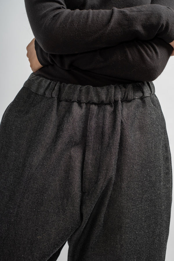 NM Wool OC Twill Pants in Black + White