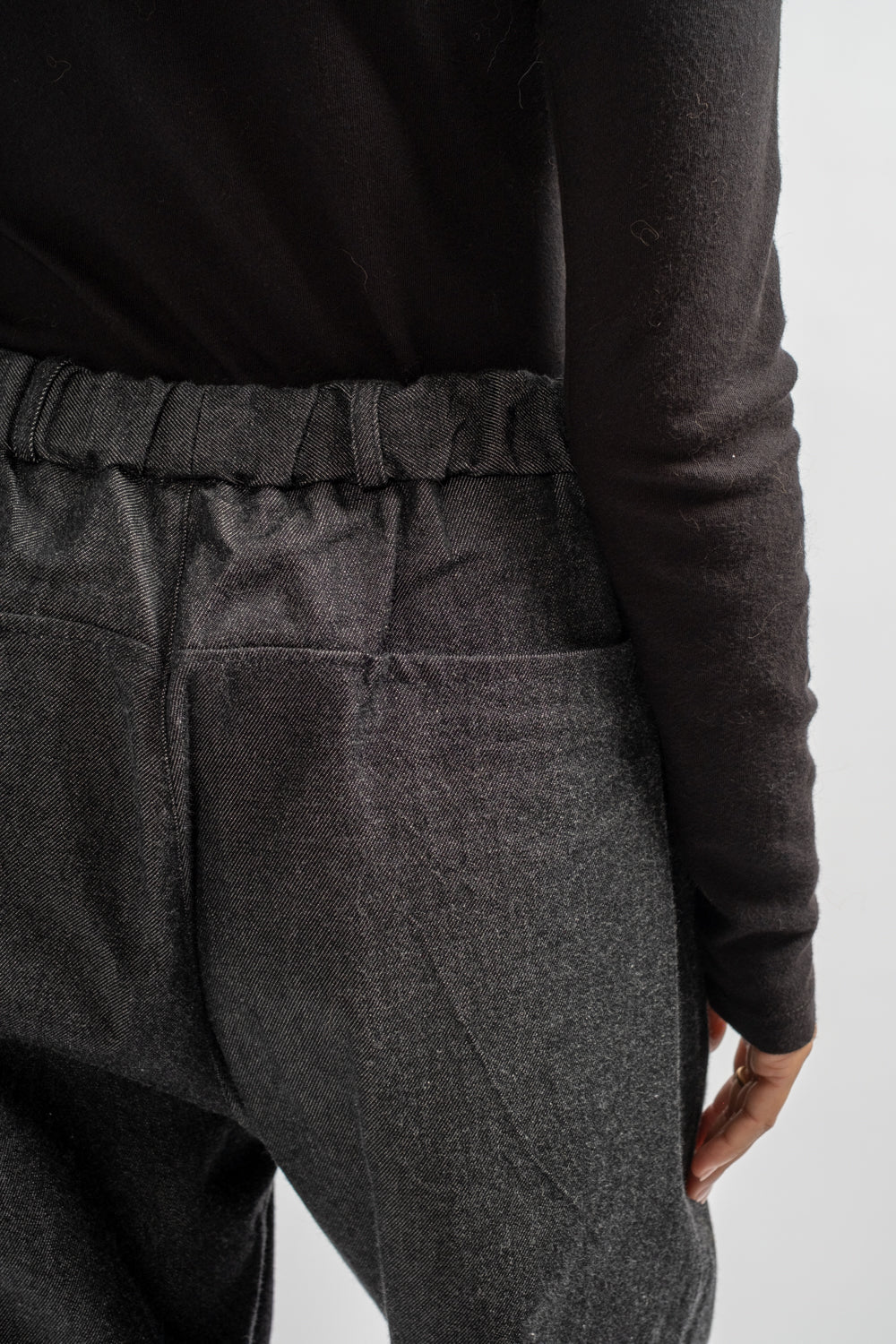 NM Wool OC Twill Pants in Black + White