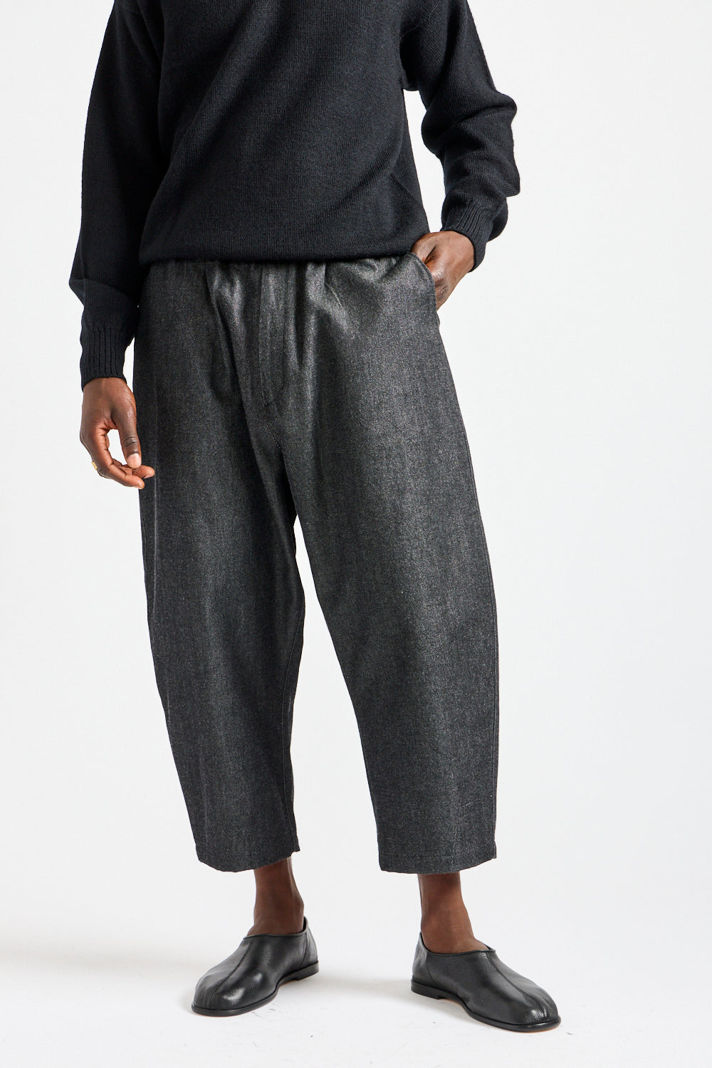 NM Wool OC Twill Pants in Black + White