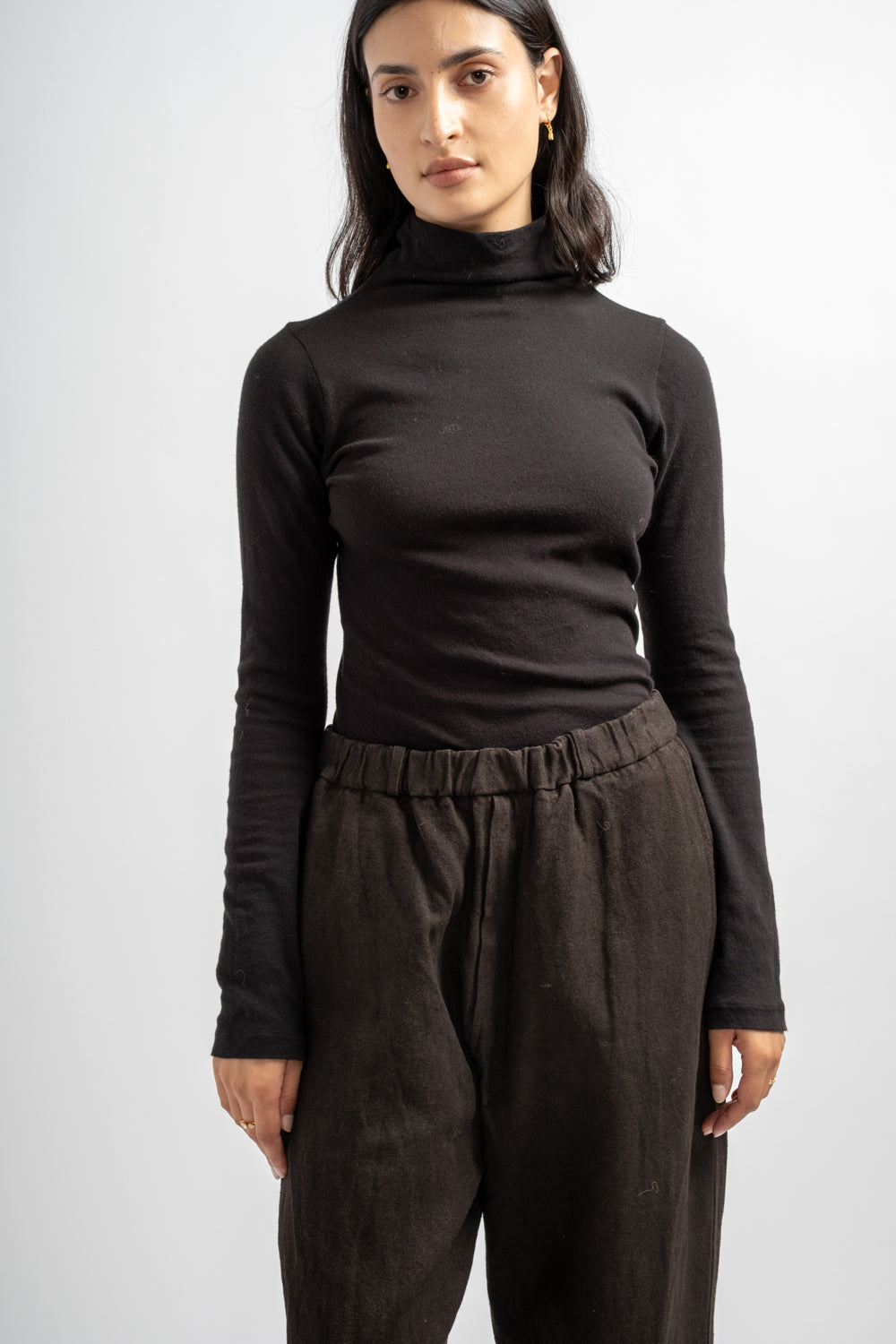 Wide Width Linen/Ramie Mud Dyed Pants
