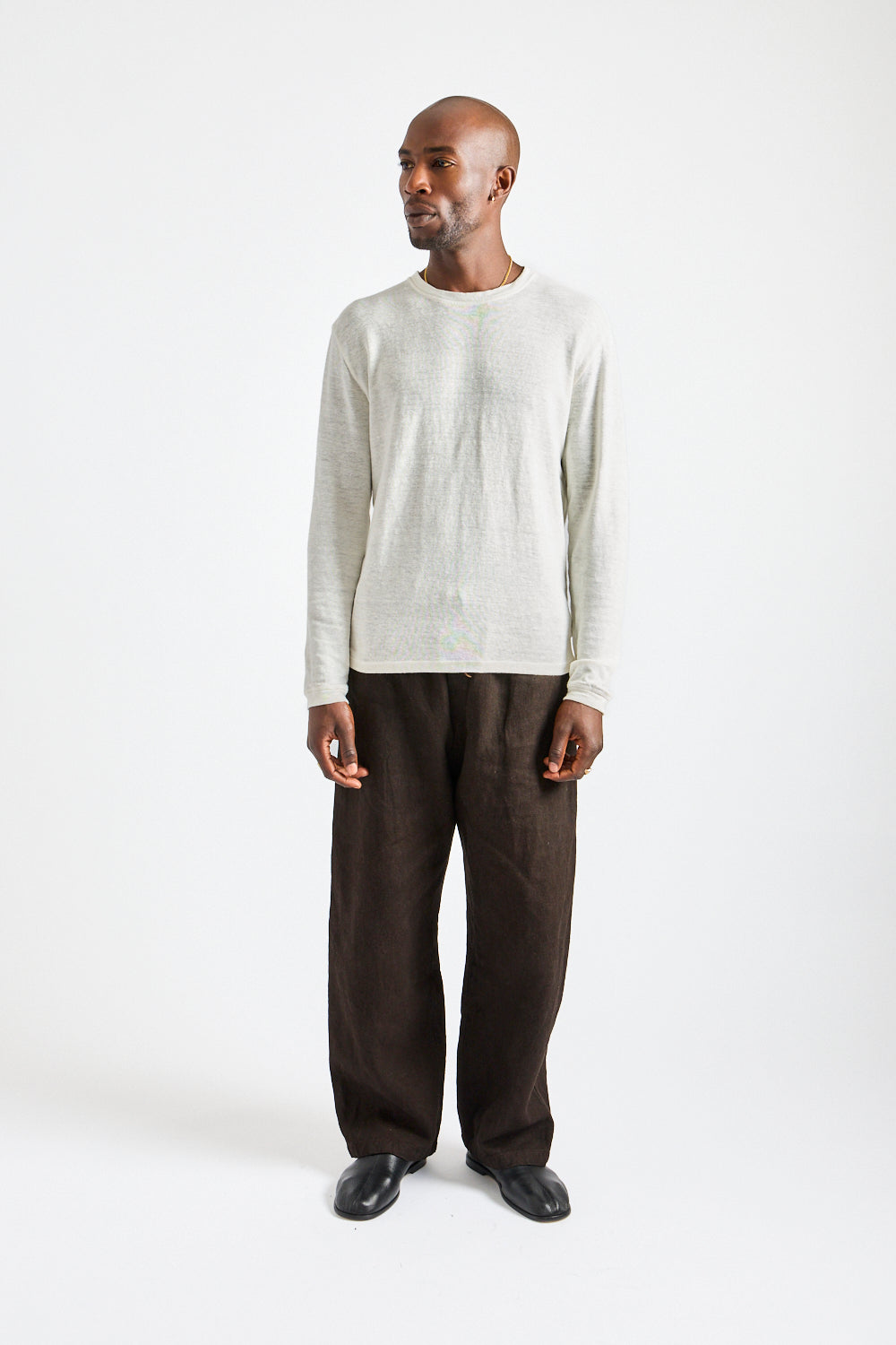 Wide Width Linen/Ramie Mud Dyed Pants