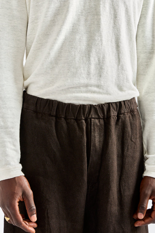 Wide Width Linen/Ramie Mud Dyed Pants