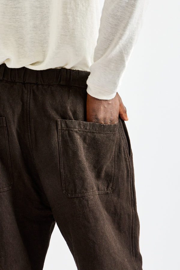 Wide Width Linen/Ramie Mud Dyed Pants