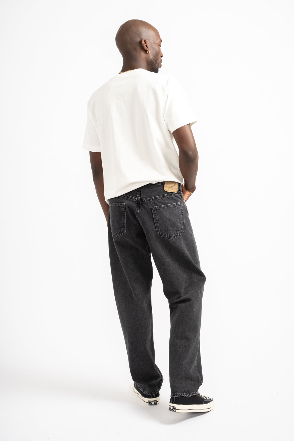 101 Dad's Fit Denim Pants in Black Stone