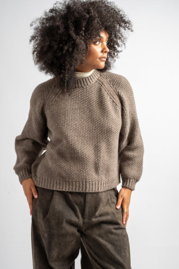 Hand Knitted Wool Naca Jumper in Cub