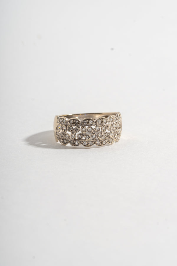 14K White Gold Diamond Lacey Band